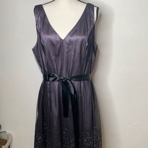 Adrianna Papell Lavender dress w/ Lace Overlay 20W